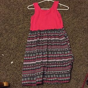 Pink polka dot dress